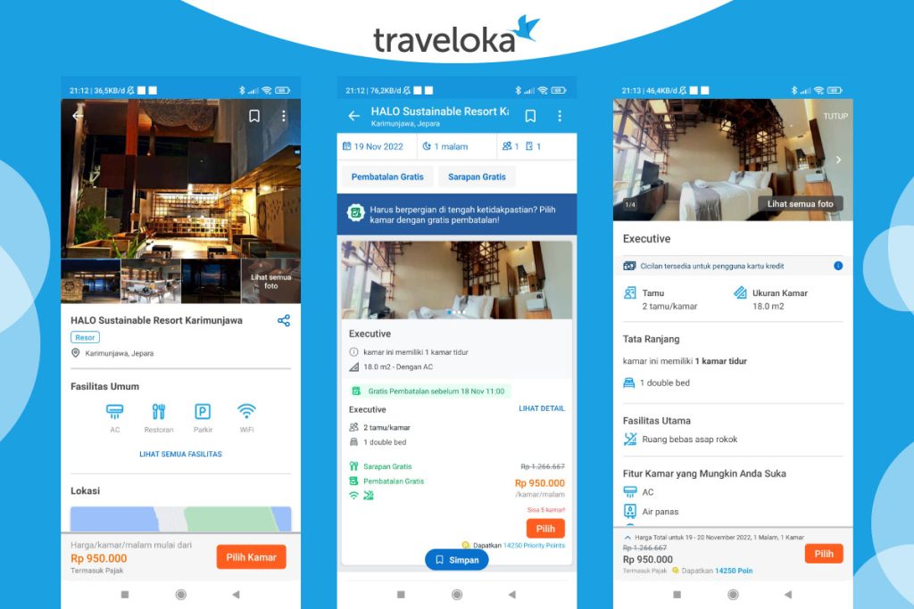 HALO Sustainable Resort di Traveloka App