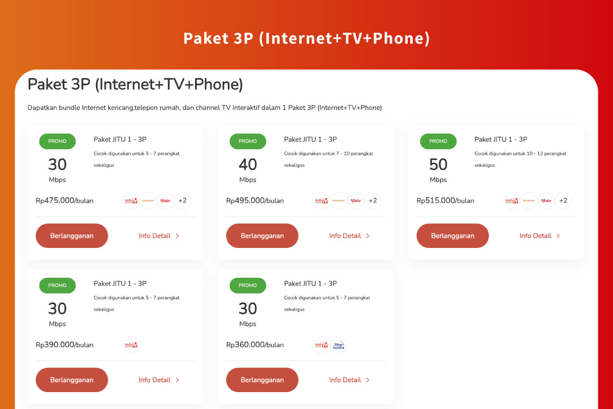Paket 3P (Internet+TV+Phone)