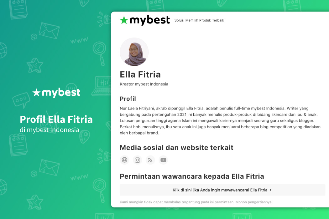 Profil Ella Fitria di mybest Indonesia
